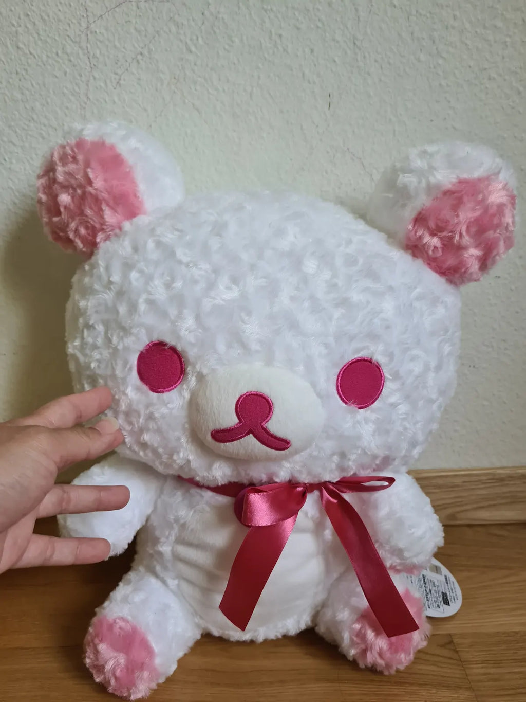 Rilakkuma White Pink Big Rose Plush
