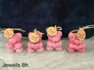 Kerze - Kleiner Bär mit Herz